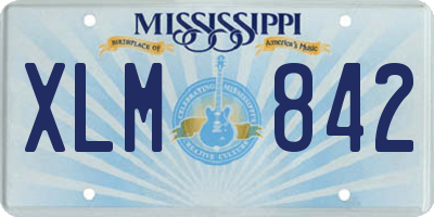 MS license plate XLM842