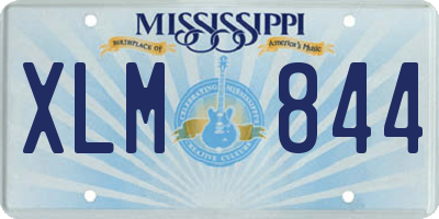 MS license plate XLM844