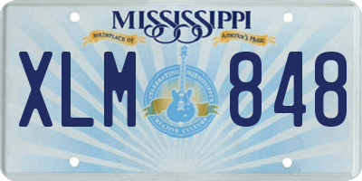 MS license plate XLM848