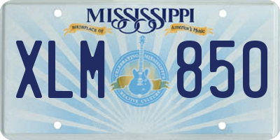 MS license plate XLM850