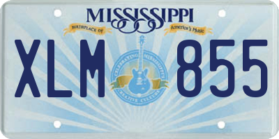 MS license plate XLM855