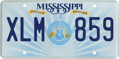 MS license plate XLM859