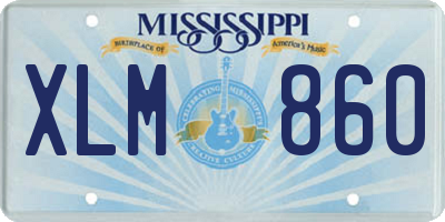 MS license plate XLM860