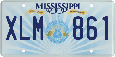 MS license plate XLM861