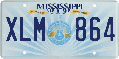 MS license plate XLM864