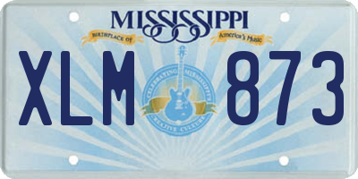 MS license plate XLM873