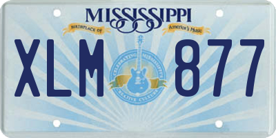 MS license plate XLM877
