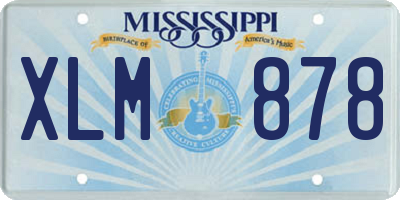 MS license plate XLM878