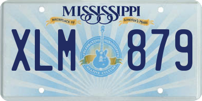 MS license plate XLM879