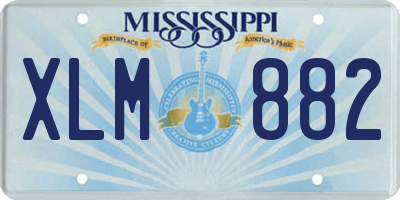 MS license plate XLM882
