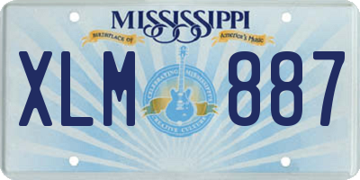 MS license plate XLM887