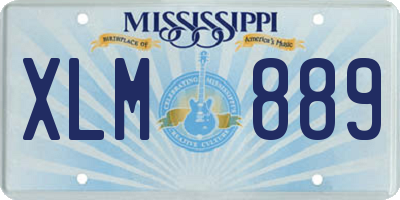 MS license plate XLM889
