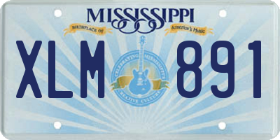 MS license plate XLM891