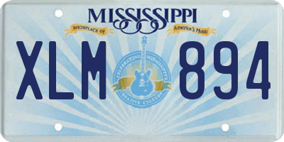 MS license plate XLM894