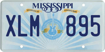 MS license plate XLM895