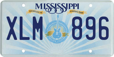 MS license plate XLM896