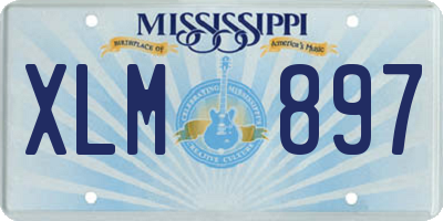 MS license plate XLM897