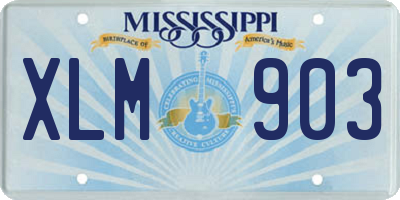 MS license plate XLM903