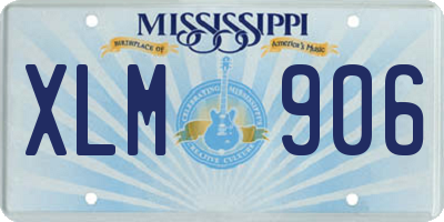 MS license plate XLM906