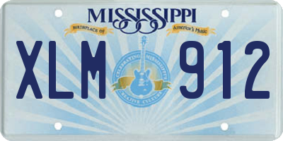 MS license plate XLM912