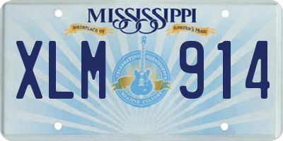 MS license plate XLM914