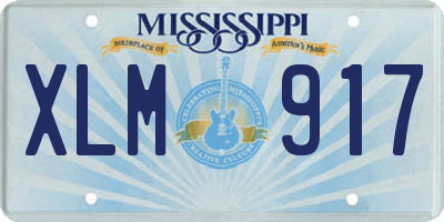 MS license plate XLM917