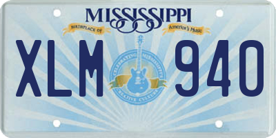 MS license plate XLM940