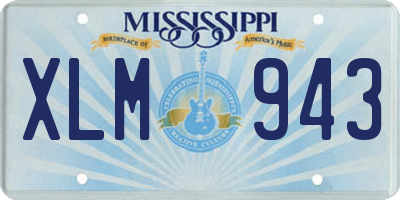 MS license plate XLM943