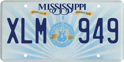 MS license plate XLM949