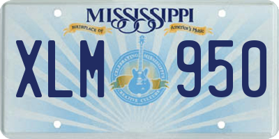 MS license plate XLM950