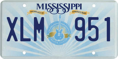 MS license plate XLM951