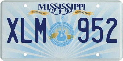 MS license plate XLM952