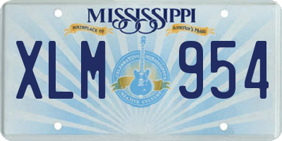 MS license plate XLM954
