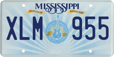 MS license plate XLM955