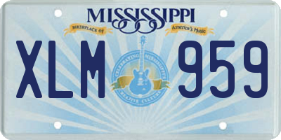 MS license plate XLM959