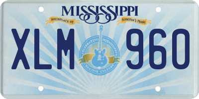 MS license plate XLM960