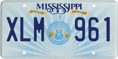 MS license plate XLM961