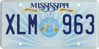 MS license plate XLM963