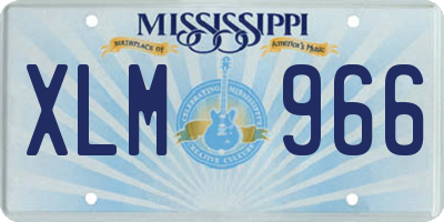 MS license plate XLM966