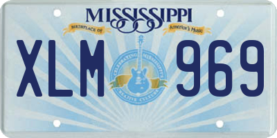MS license plate XLM969