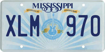 MS license plate XLM970