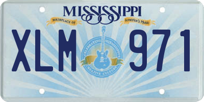 MS license plate XLM971