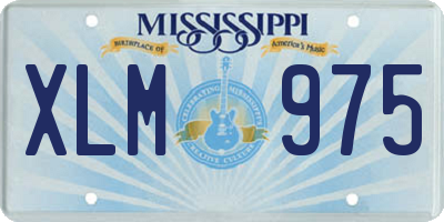 MS license plate XLM975