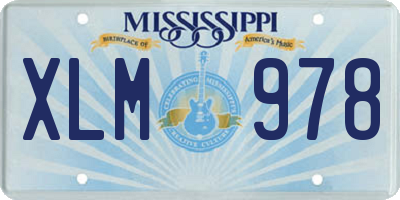 MS license plate XLM978