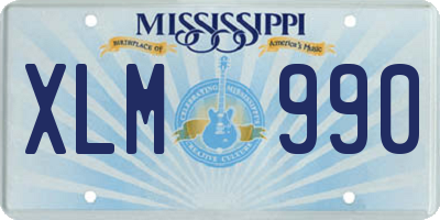 MS license plate XLM990