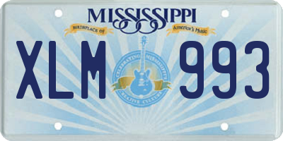 MS license plate XLM993