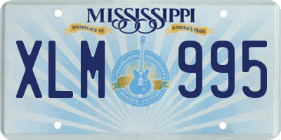 MS license plate XLM995