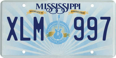 MS license plate XLM997