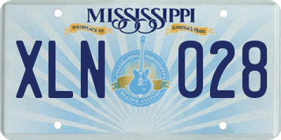 MS license plate XLN028