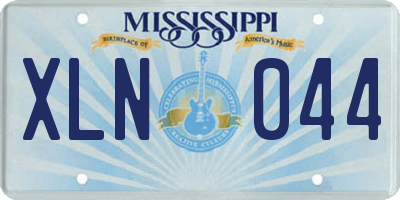 MS license plate XLN044
